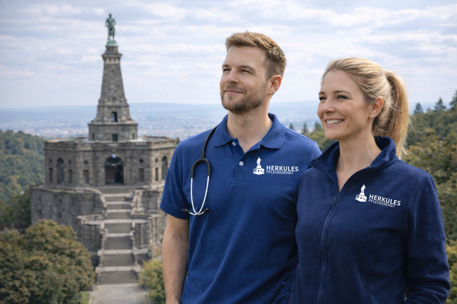 Herkules Pflegedienst Team vor dem Herkules Kassel